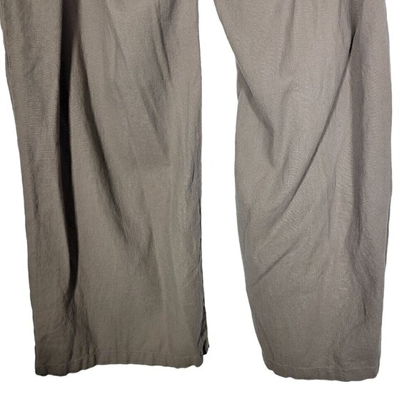 Love Tree Women's Wide Leg Linen, Viscose Light Weight Brown Pants Size 2x - Picture 11 of 12